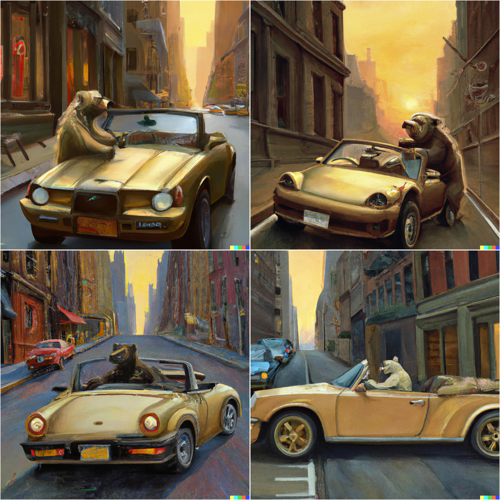 bear-driving-porche-in-new-york